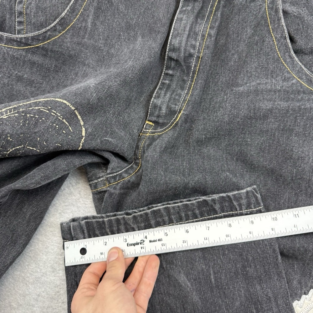 Vintage RAW BLUE Air Force Sneaker Y2K 3D Embroidered Baggy Jeans Shoe 36x32 - Picture 12 of 13